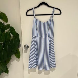 Light blue and white striped BRAND NEW dress with tags!